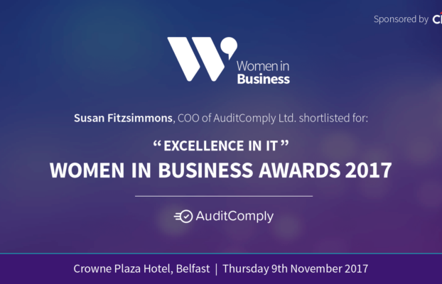 AuditComply’s Susan Fitzsimmons shortlisted for Women In Business Awards 2017.