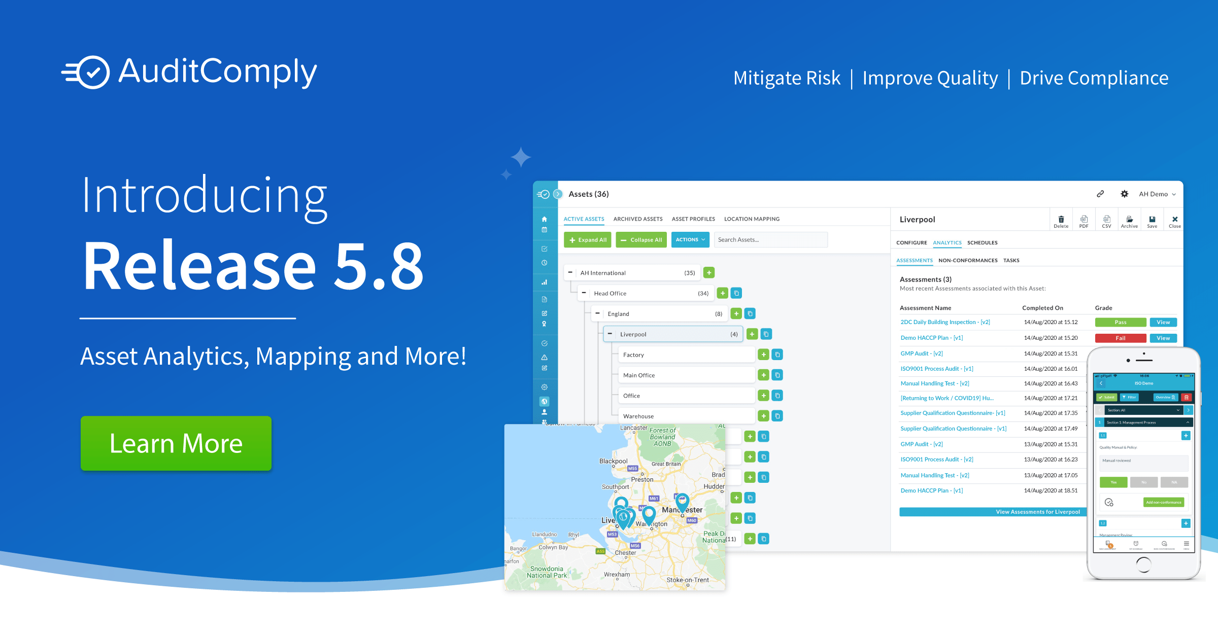 AuditComply Release 5.8: Enhanced Asset Mapping, Status Reporting + More