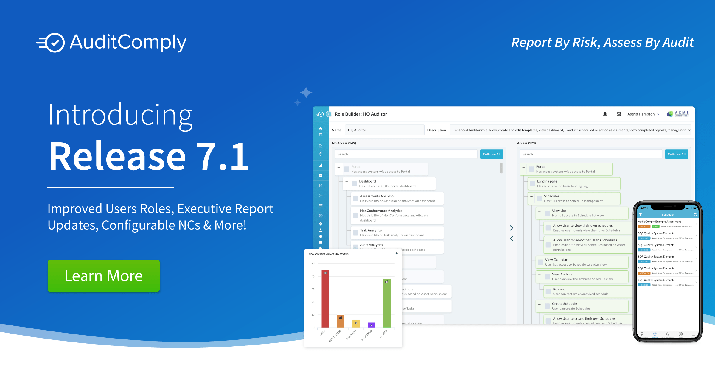 Release 7.1 🔔 – User Role Management, Executive Reports, CA Fields & More